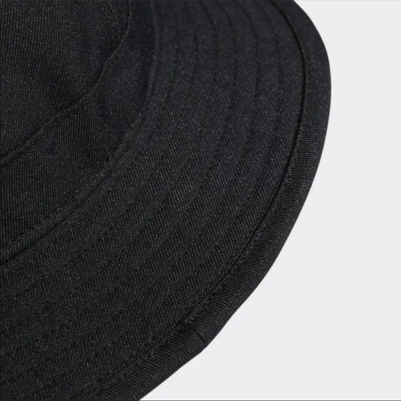 Adidas Unisex Originals Bell Bucket Hat Black White Logo Boonie - Picture 7 of 10